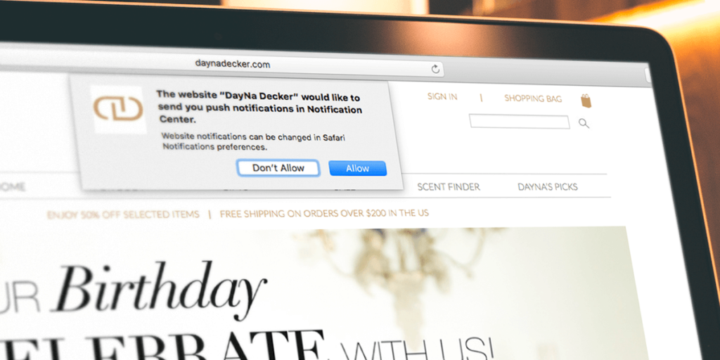 safari push example closeup Retargeting Techniques
