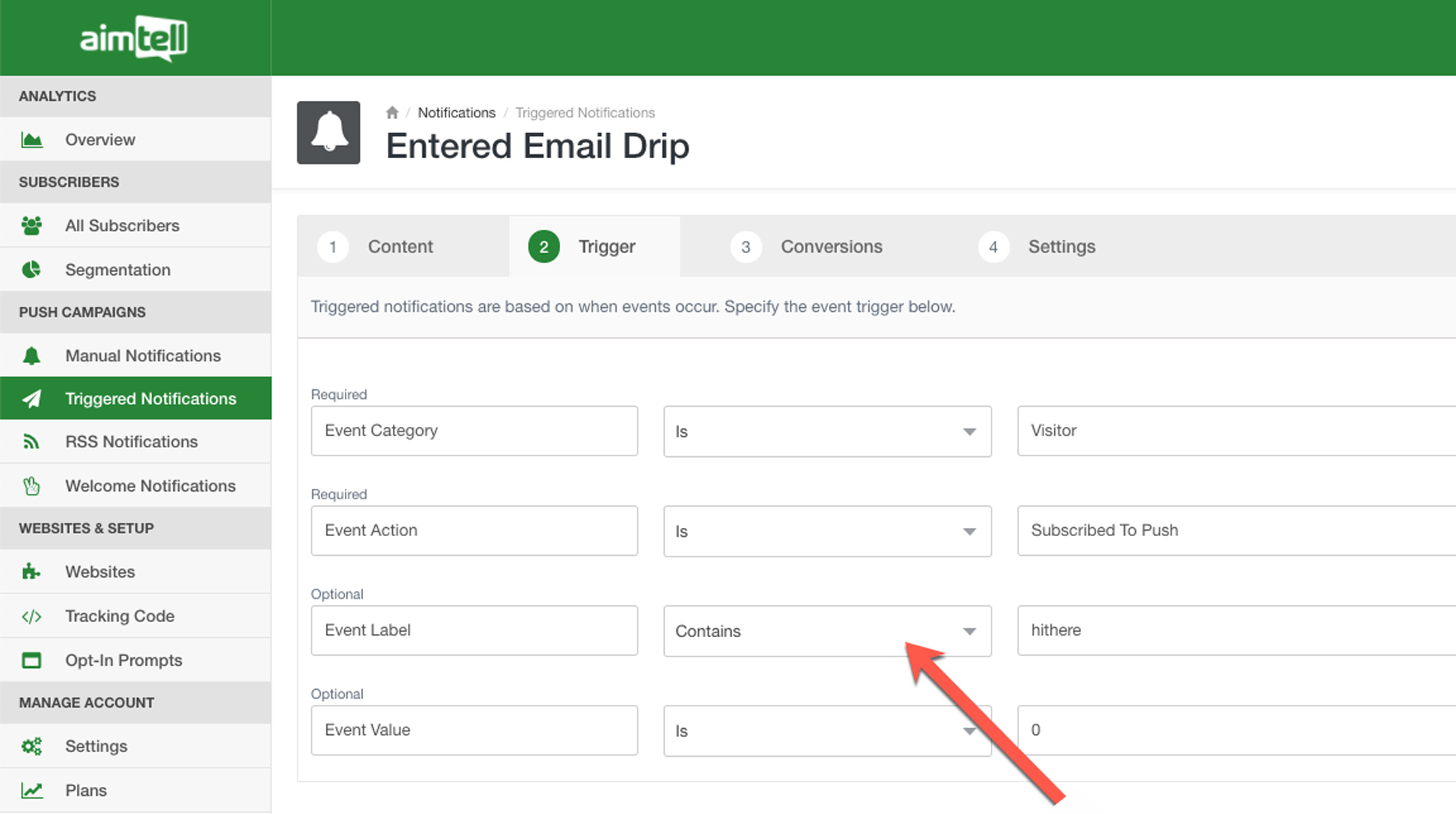 triggered campaign improvements